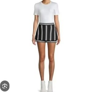 Maje Women's Black Ikila Striped Skort SZ 34 EU